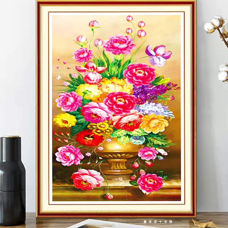 Home decoration handmade cross stitch finished product wall flower 2-5 months shipping prepaid deposit link