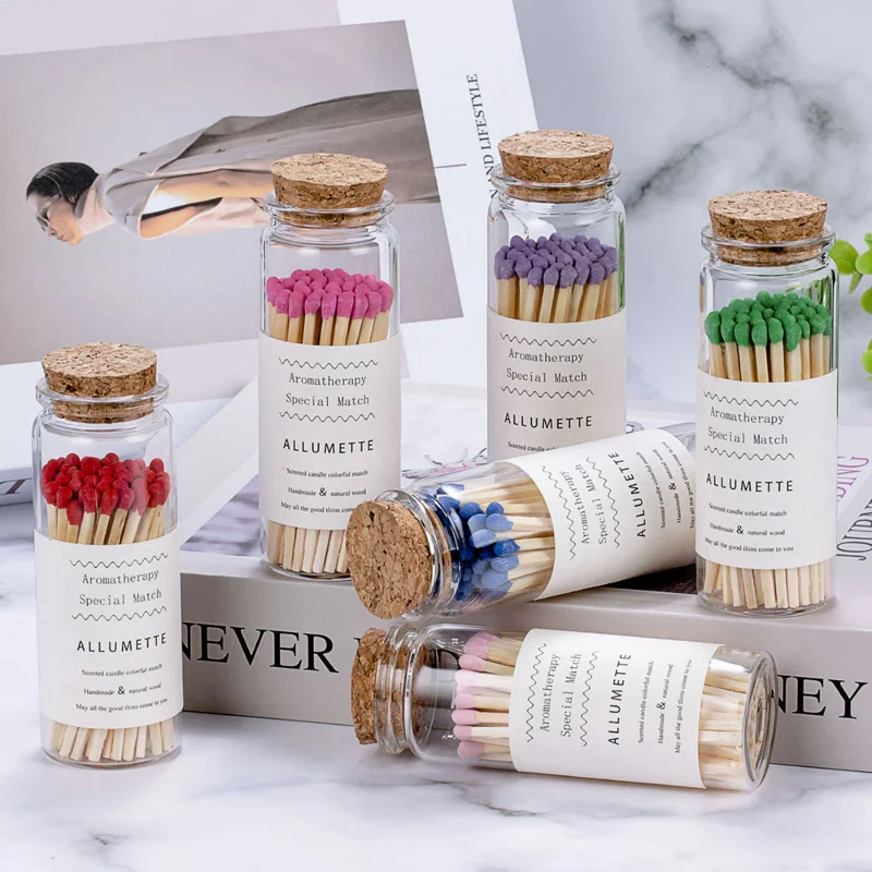 Scented Colorful Match Matchsticks Candles Cigarette Smoking