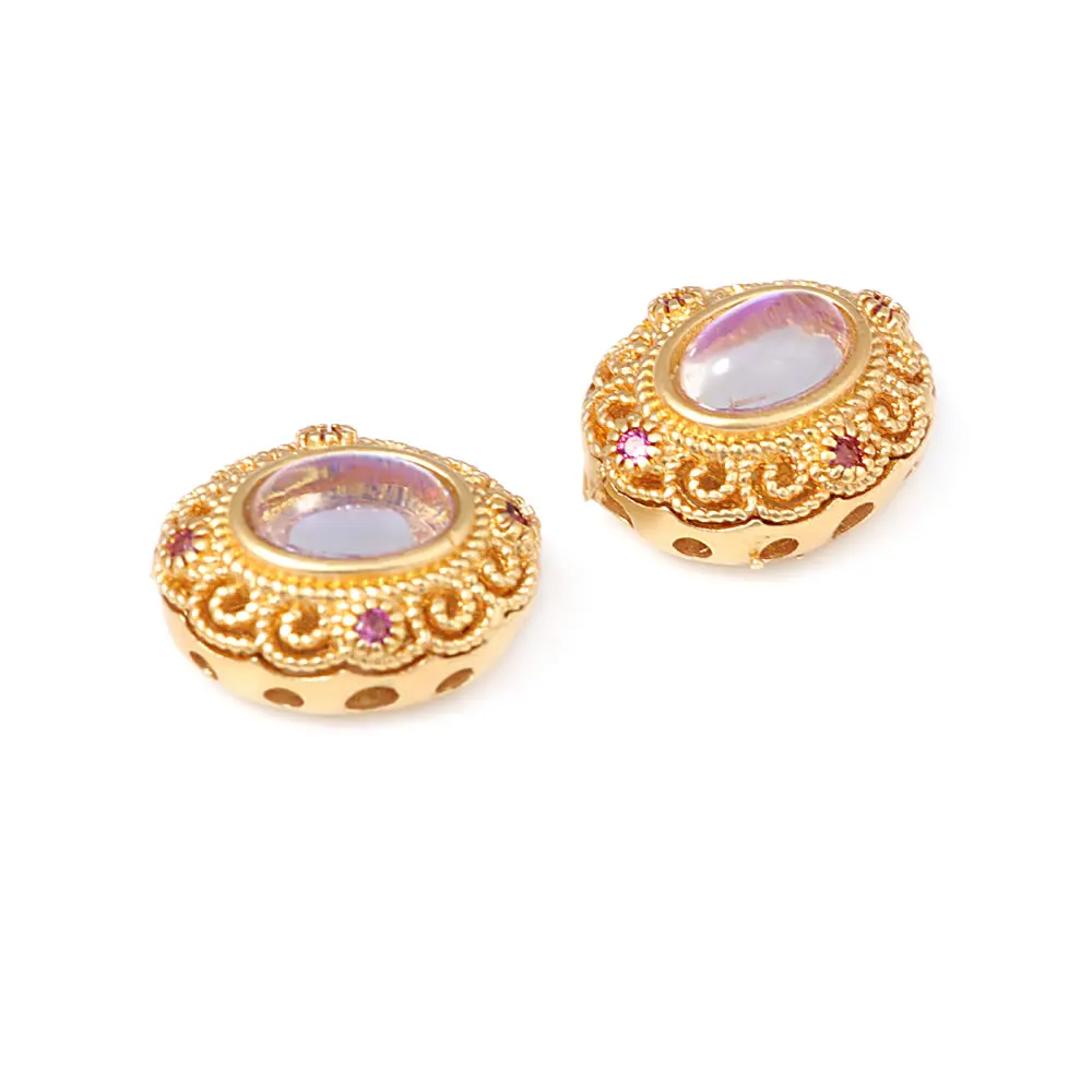 Pulseras de Cuentas Nepalesas Vintage Estilo 5PCS Brasso Dorado Mate Accesorios DIY para Hacer Joyería - details 21