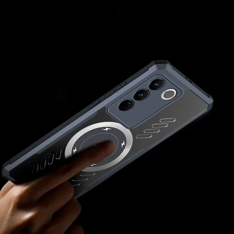 Custodia trasparente anti-caduta con dissipazione del calore in grafene per vivo S18 S17 S17t S16 Pro con ricarica wireless_voghion.com