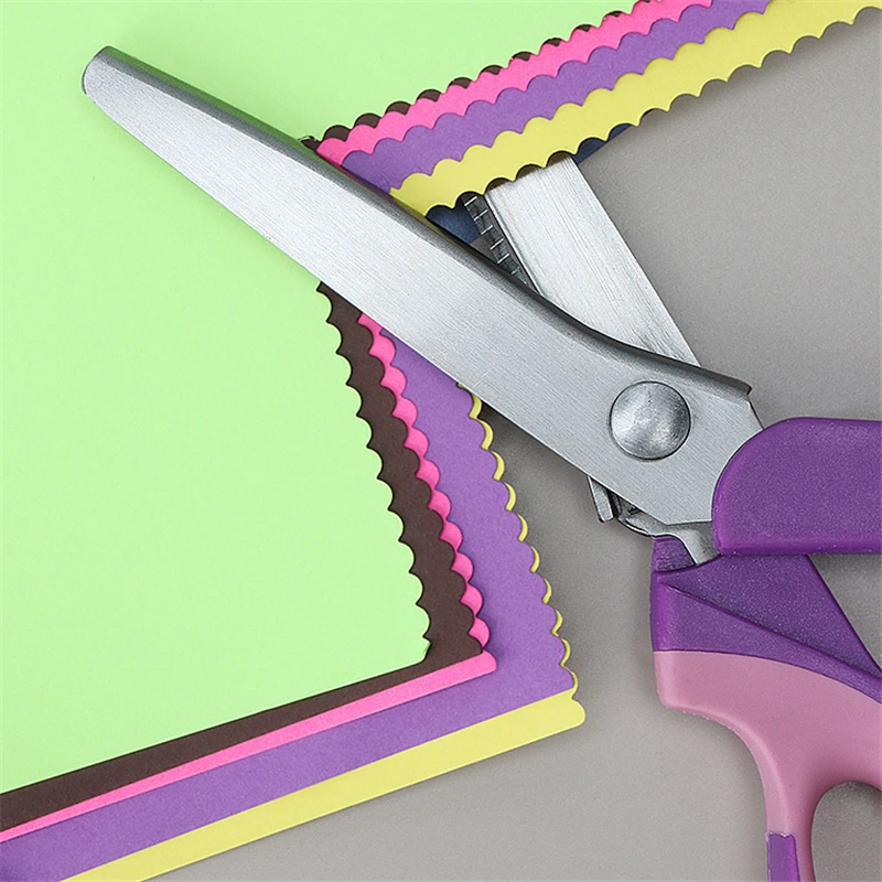 Chisel Pinking Shears Fabrics for Sewing Clothes Stationery Tailor Zigzag  Scissors for Fabric Zig Zag Leather Cutter Paper Tools