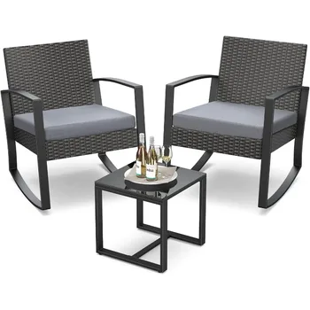 3PCS Rattan Rocking Set 1