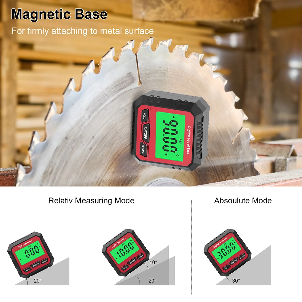 Angle Protractor Universal Magnet 90 Degree Ruler Digital Inclinometer Level Meter Goniometer Angle Bevel Tester Measuring Tools angle measuring tool