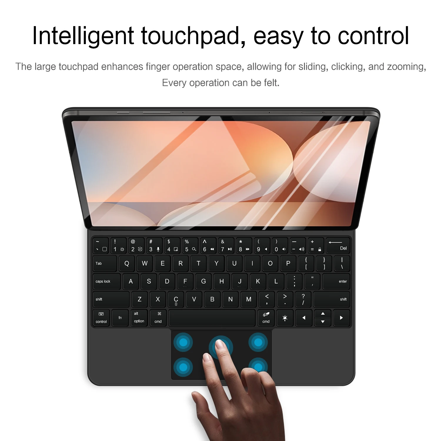Ajiuyu Premium Touchpad Magnetic Keyboard Case with Magic Folio