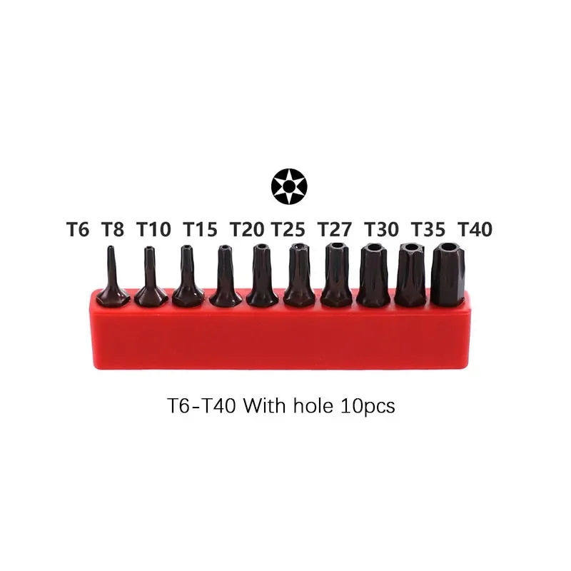 10PCS 1/4 "Hex Torx Kopf 25mm S2 Legierung Schraube Fahrer Bits Magnetische Set T6-T40 Elektrische Schraubendreher bit Werkzeug Set Stern Hex Bit – Detail 10