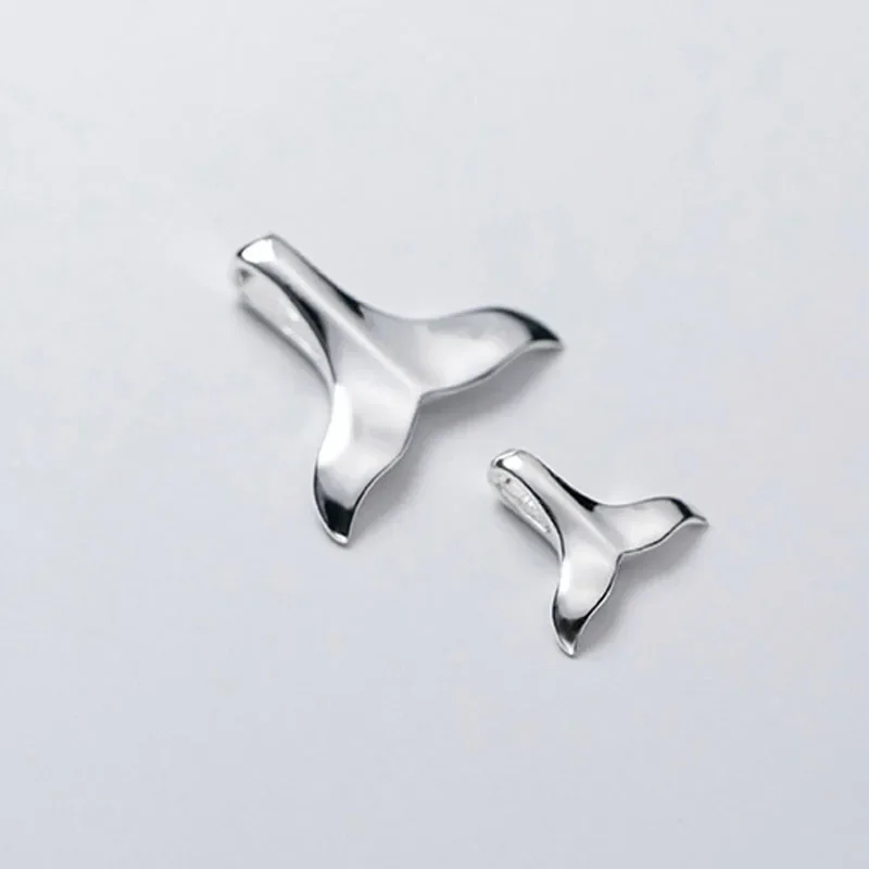 Silver Necklace Charms Silver Pendant TrustDavis 925 Sterling Silver Charm Mermaid Tail Pendant DIY Necklace Accessories