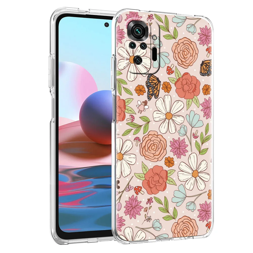 Stylish Flower Patterned Soft TPU Phone Case Cover