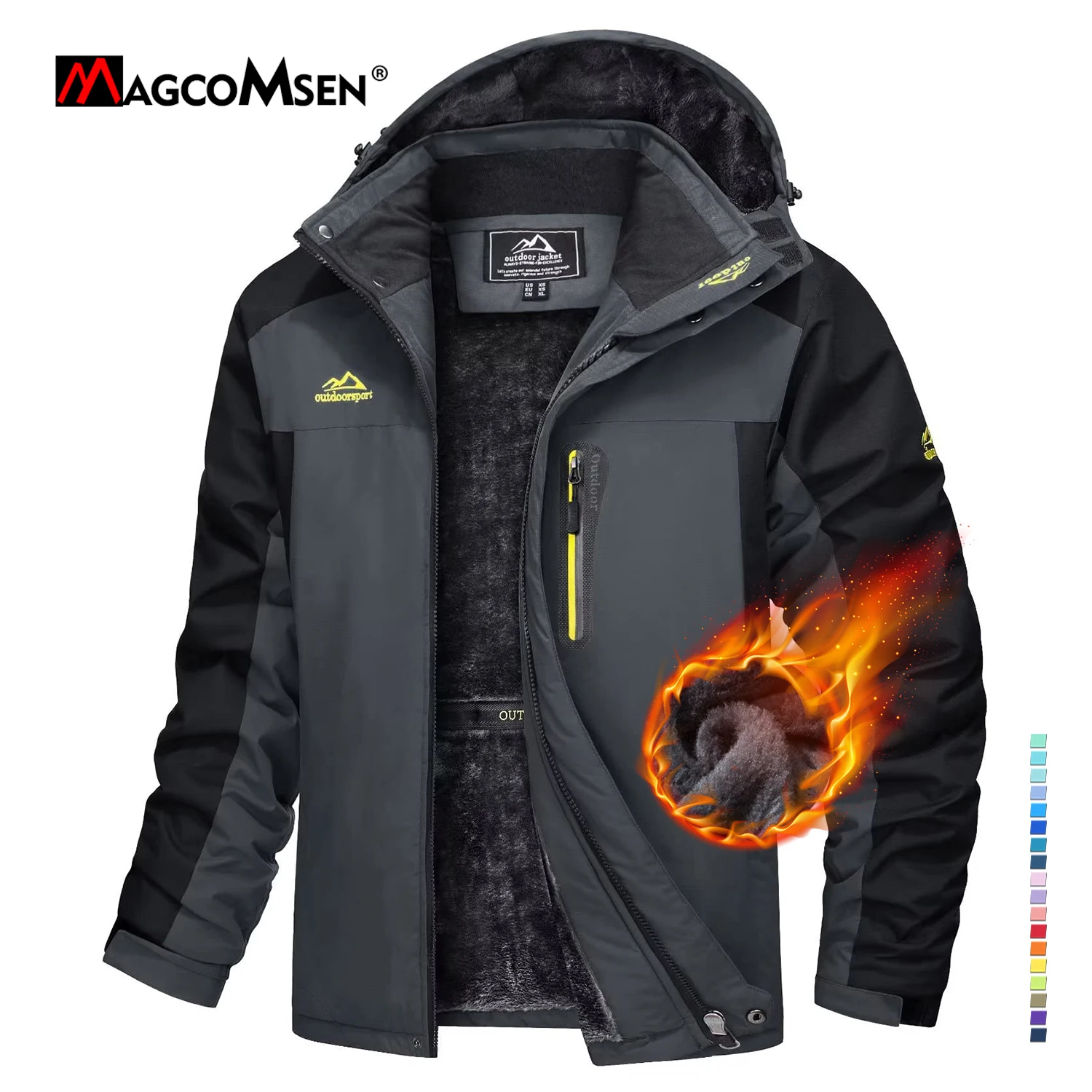Windbreaker Jacket Women MAGCOMSEN Women's Long Fleece Lined