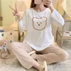 Maternity Wear Thin Pajamas Home Wear Monthly Wear Suit Breastfeeding Suit Long-Sleeved Home Wear Suit Maternity Casual Wear 6