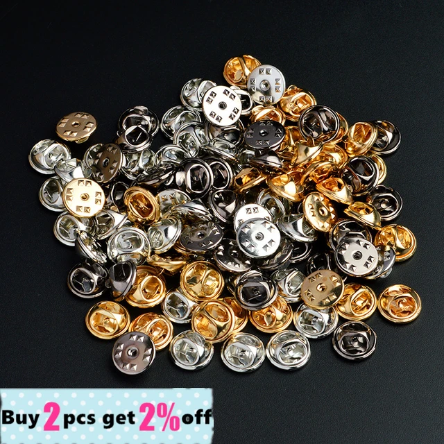 50pcs Black PVC Rubber Pin Backs Butterfly Clutch Tie Tack Lapel Holder  Clasp Pin Cap Keepers for Uniform Badges Replacements