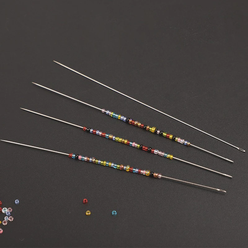 30pcs Metal Beading Needles For Beads Threading String Tambour/Jewelry Bracelet Necklace Making Pins Cord Tools Pins DIY