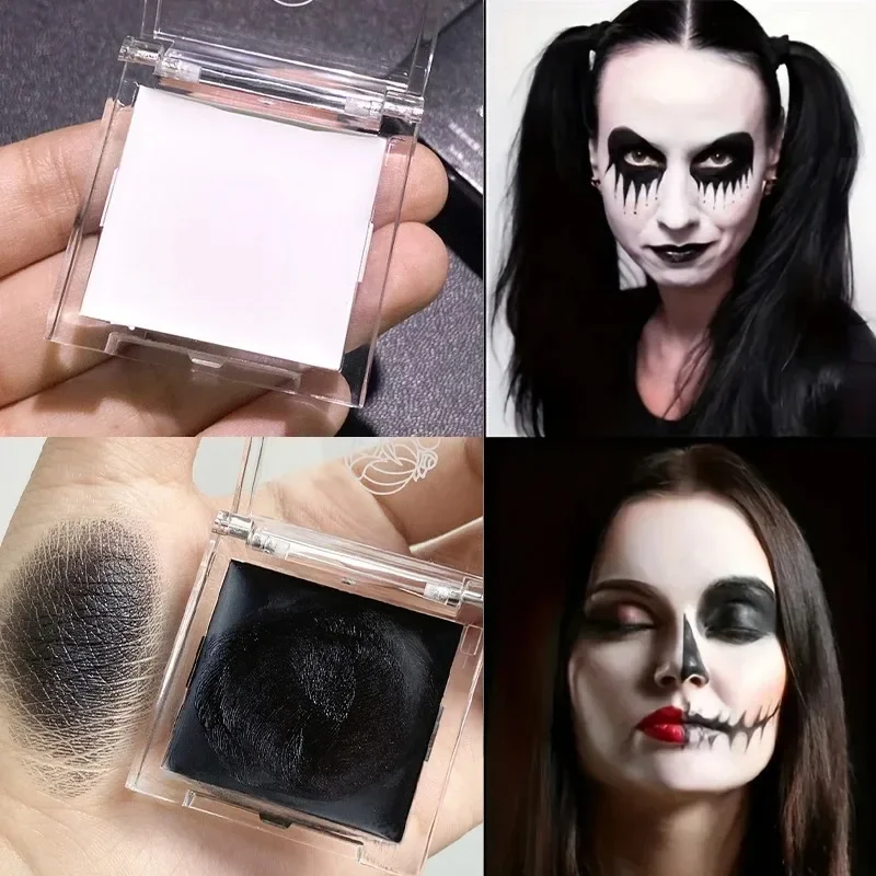 Matte Light White Liquid Foundation Cream Full Coverage Long-Lasting Black&White Cosplay Festival Makeup For All Skin Types_voghion.com