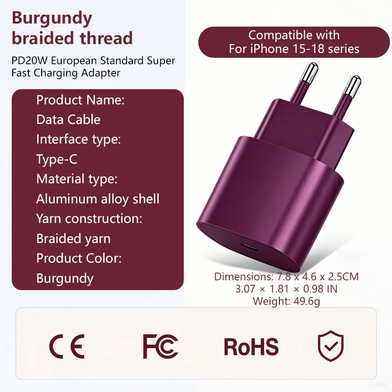 Compact 20W Fast Charging Dual Plug Portable Charger