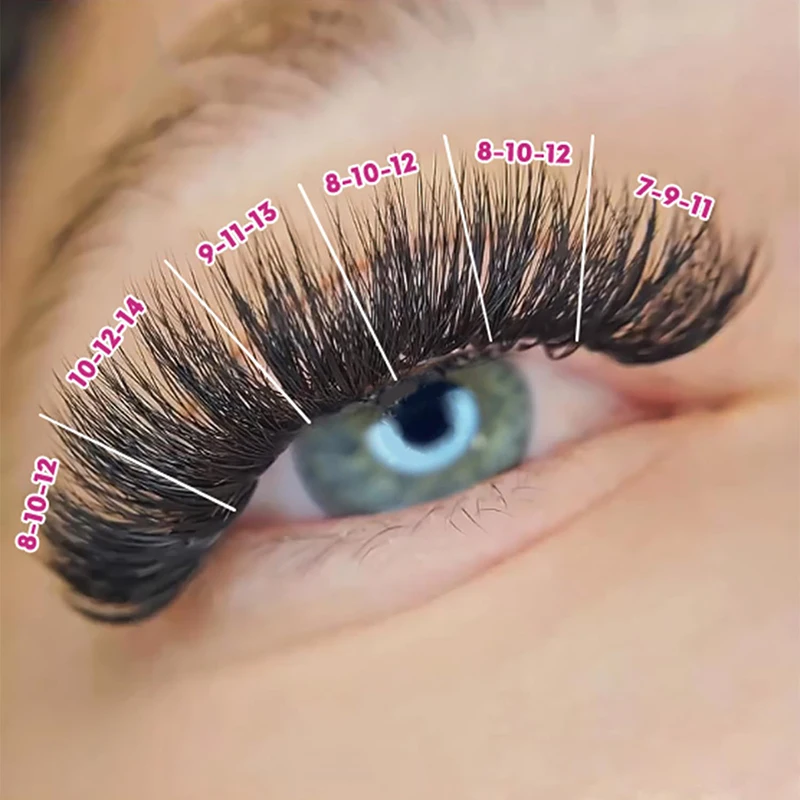 FAIRYTIS 새로운 동백 Premade 볼륨 팬 속눈썹 10D 0.05mm C D 컬 러시아어 볼륨 가짜 밍크 뾰족한 기본 속눈썹 확장