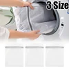 White Durable Honeycomb Mesh Laundry Bags for Delicates Net Fabric Durable and Reusable Delicate Wash Bag Organize Bag 1