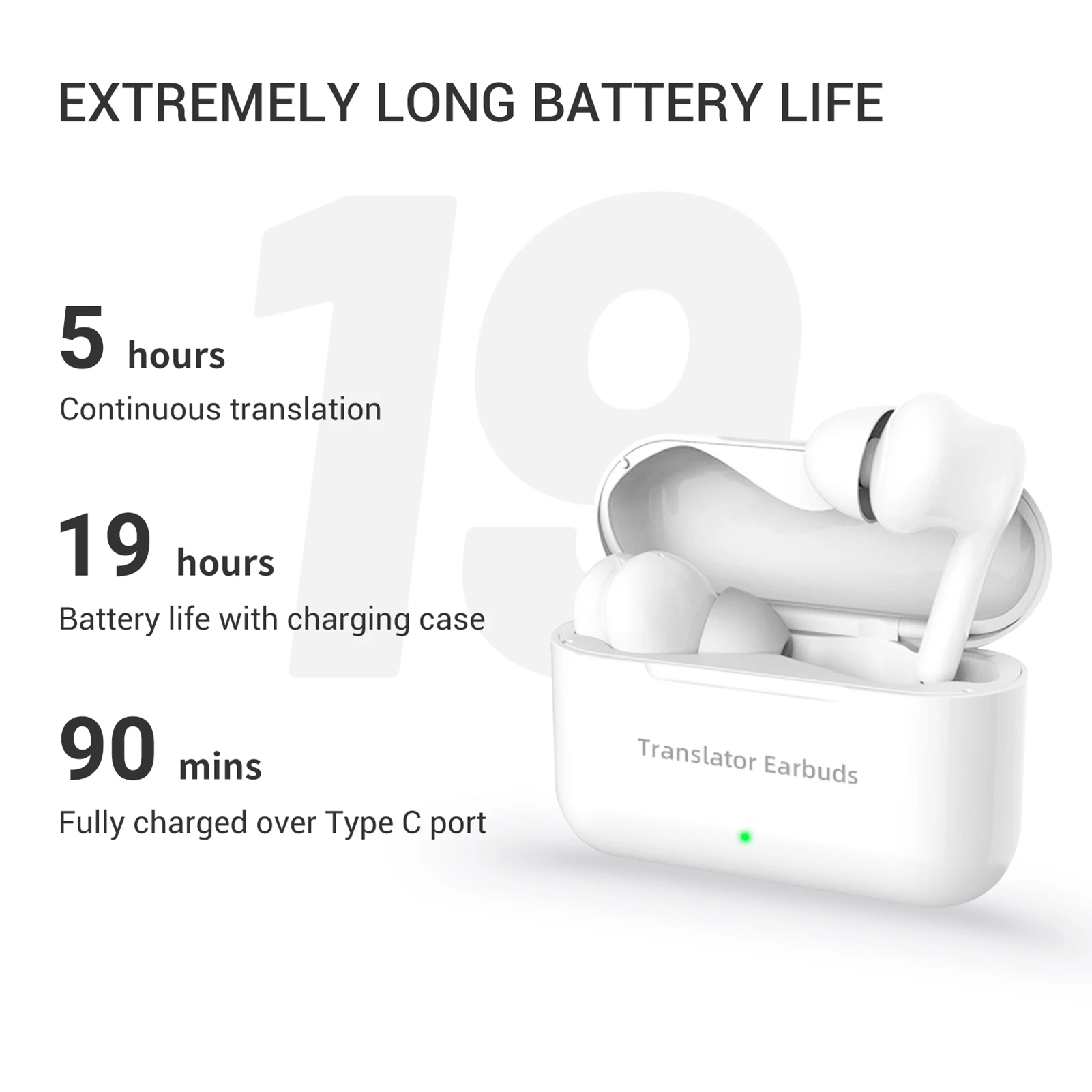 M6 Wireless Translator Headphones Bluetooth 71 Language Noise Reduction Real-time Business Earbuds Translation with Microphone