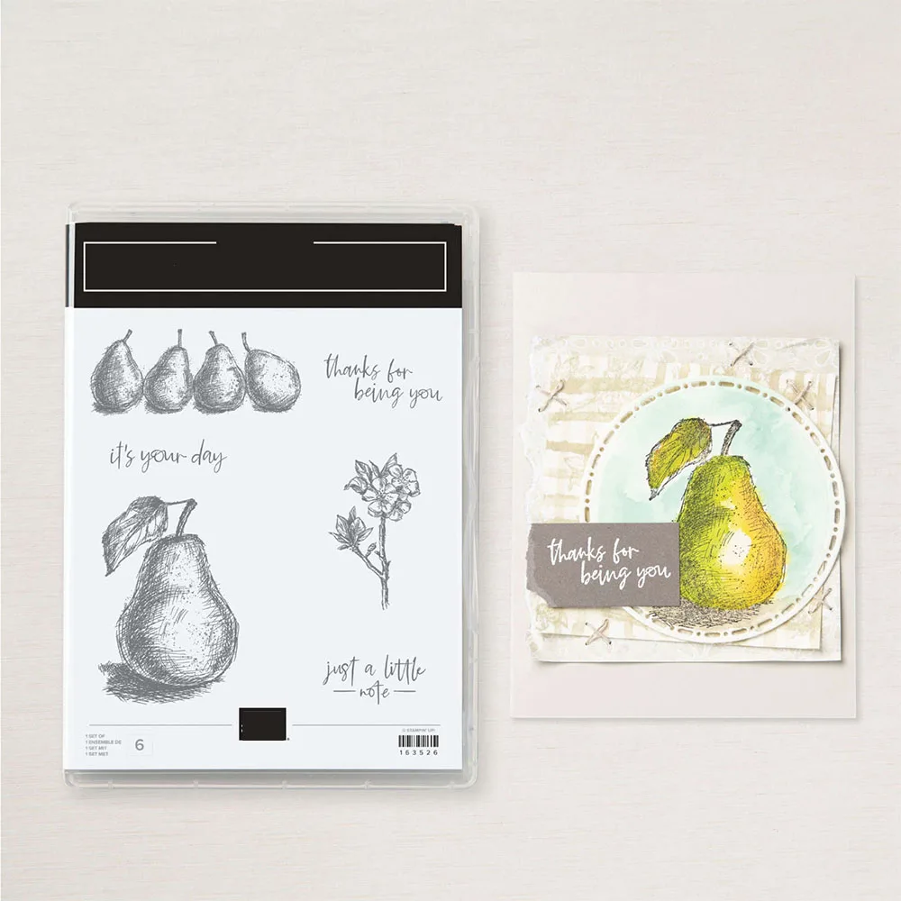 

Penciled Pear Transparent Clear Silicone Stamps Seal for DIY Scrapbooking Photo Album Decorative Clear Stamp Set