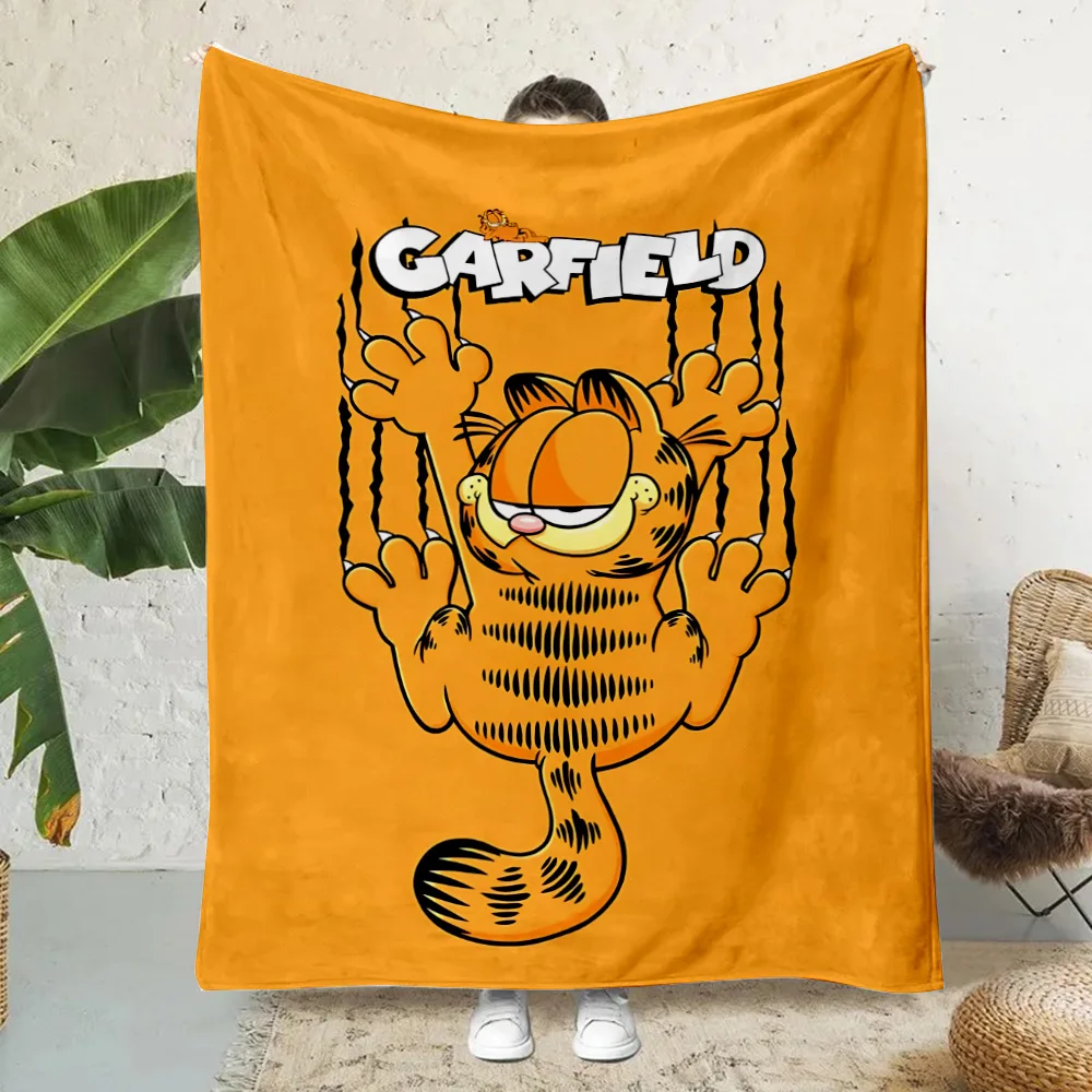 Hot Anime Cartoon Garfields Printed Blanket Picnic Blankets Warm Blanket Soft and Comfortable Blanket Home Travel Birthday Gift 5