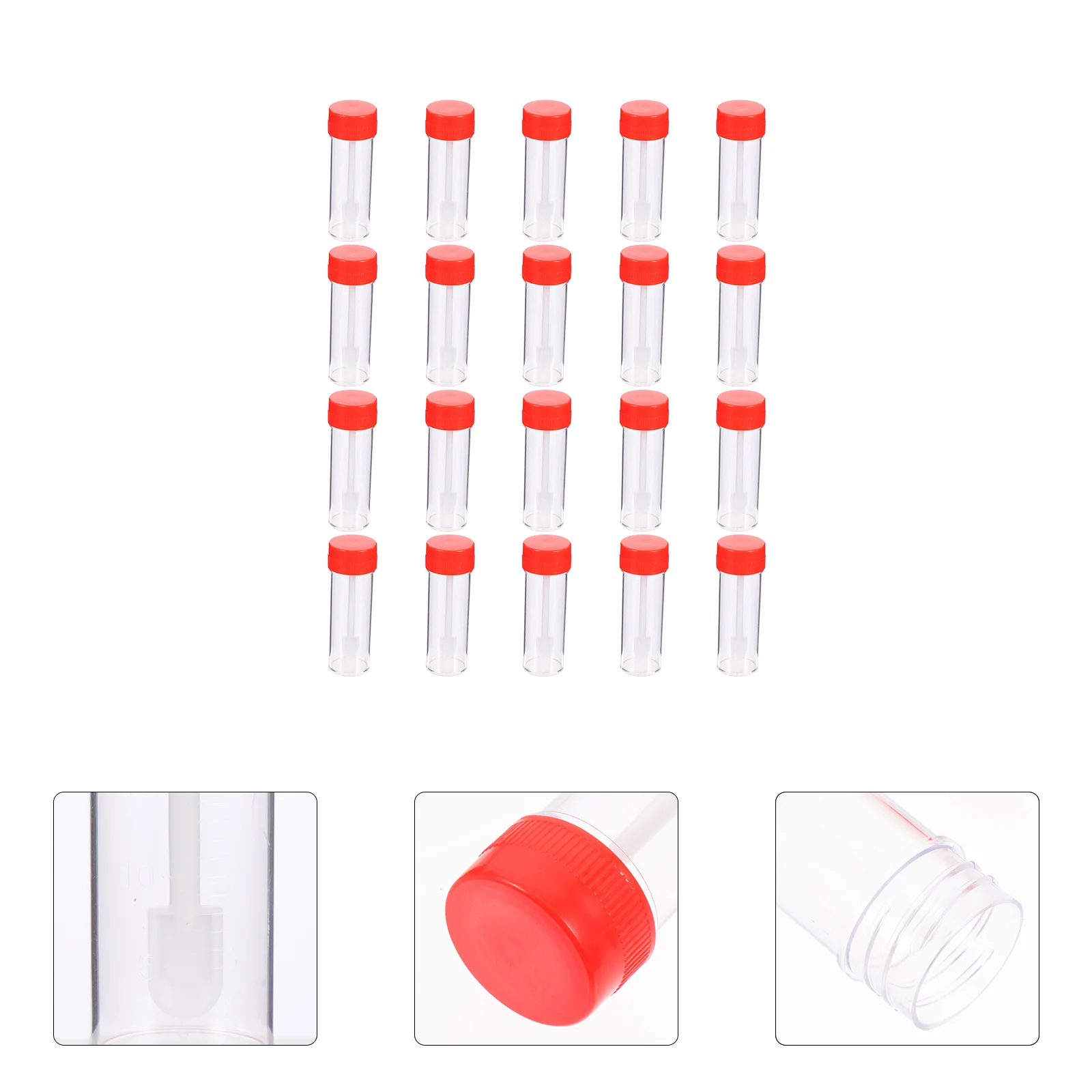 

20 Pcs Stool Sampling Tube Accessory Test Hospital Testing Liquid Measuring Cups Tubes Tools