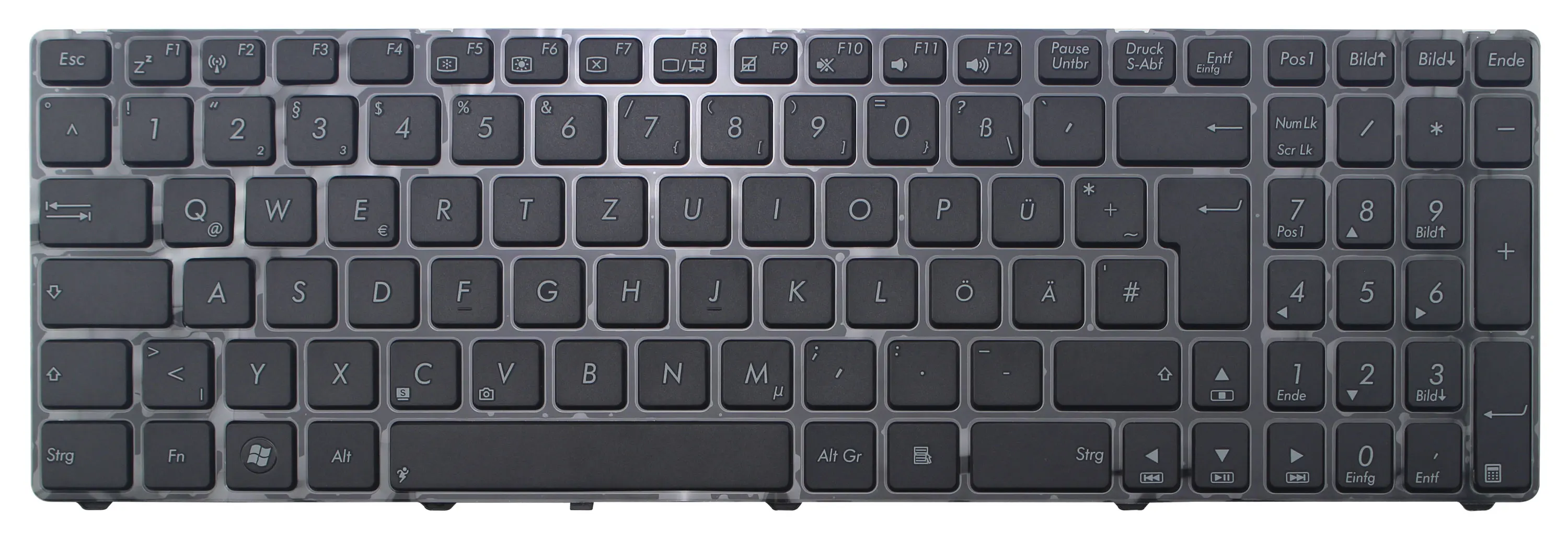 Новая черная клавиатура с немецкой раскладкой для ASUS G53 G53JW G53SW G53SX G60 G60J G60JX G60V G60VX G72