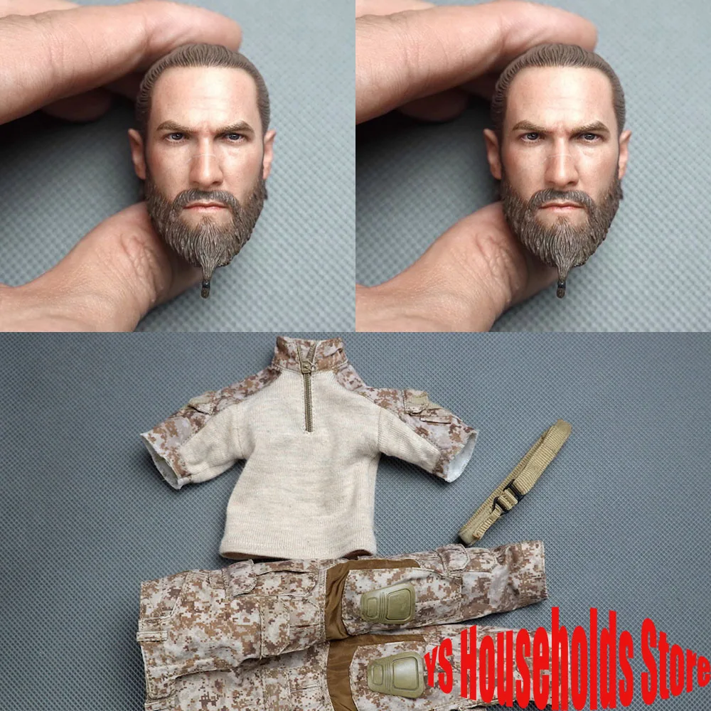 

Soldierstory Ss106 1/6 Male Soldier Head Sculpt Medal Of Honor Navy Seals Camouflage Combat Uniform For 12'' Action Figure Body
