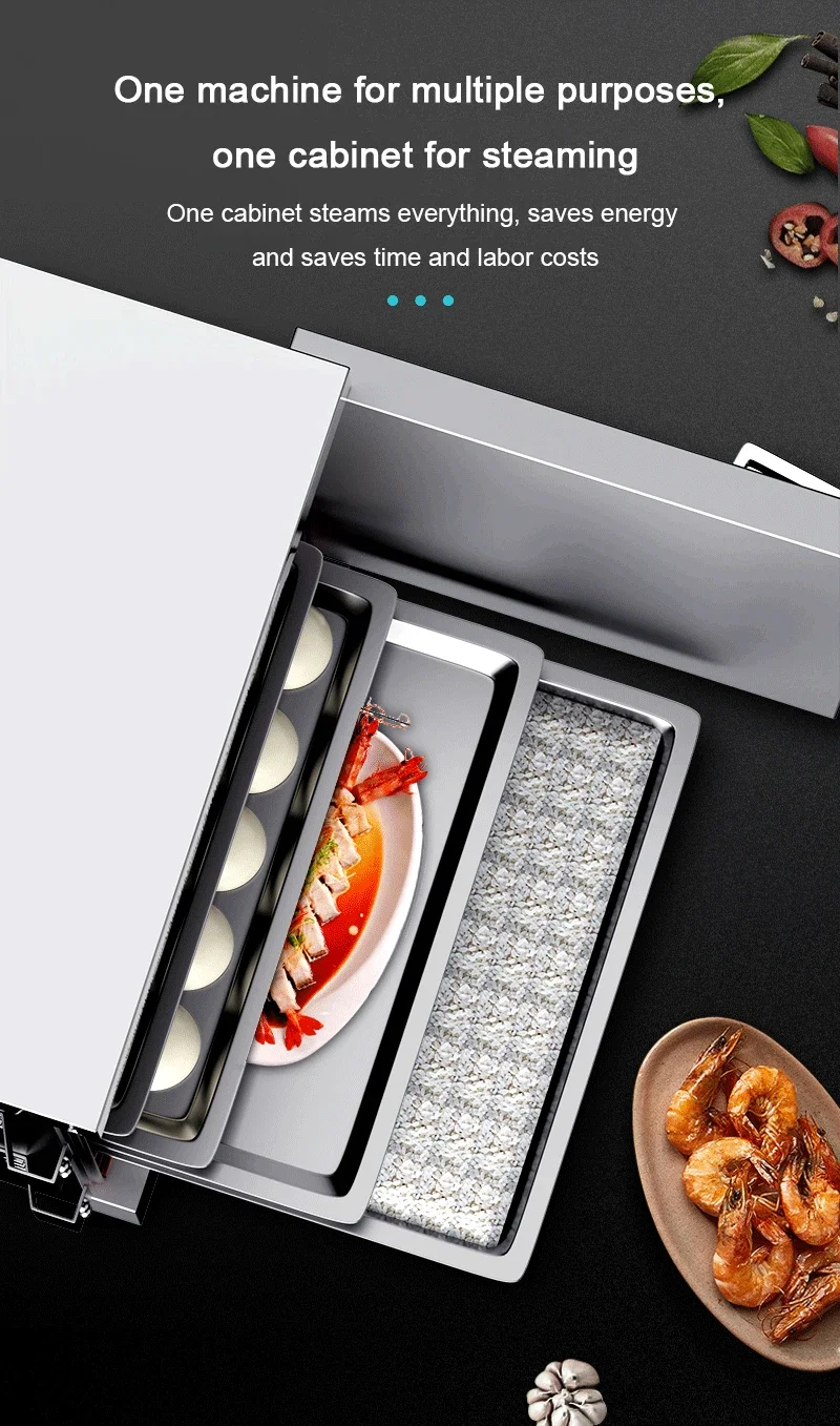 Description Picture 6 of itemCabinet Electric steamer high quality food egg steam box 6-layer electric steamer Commercial 6-plate rice steamer Rice cooker