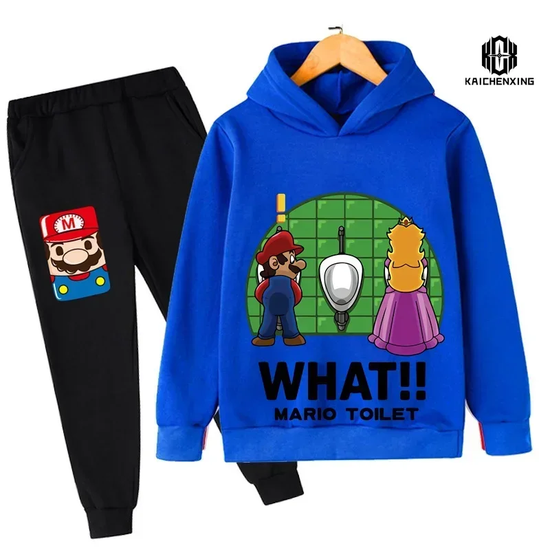 New Game Super Mario Bros Set Kids Sweatshirt Children Jacket Boy Girl Clothes Spring Autumn Hoodie 3-12 Years Old Sweater Sales