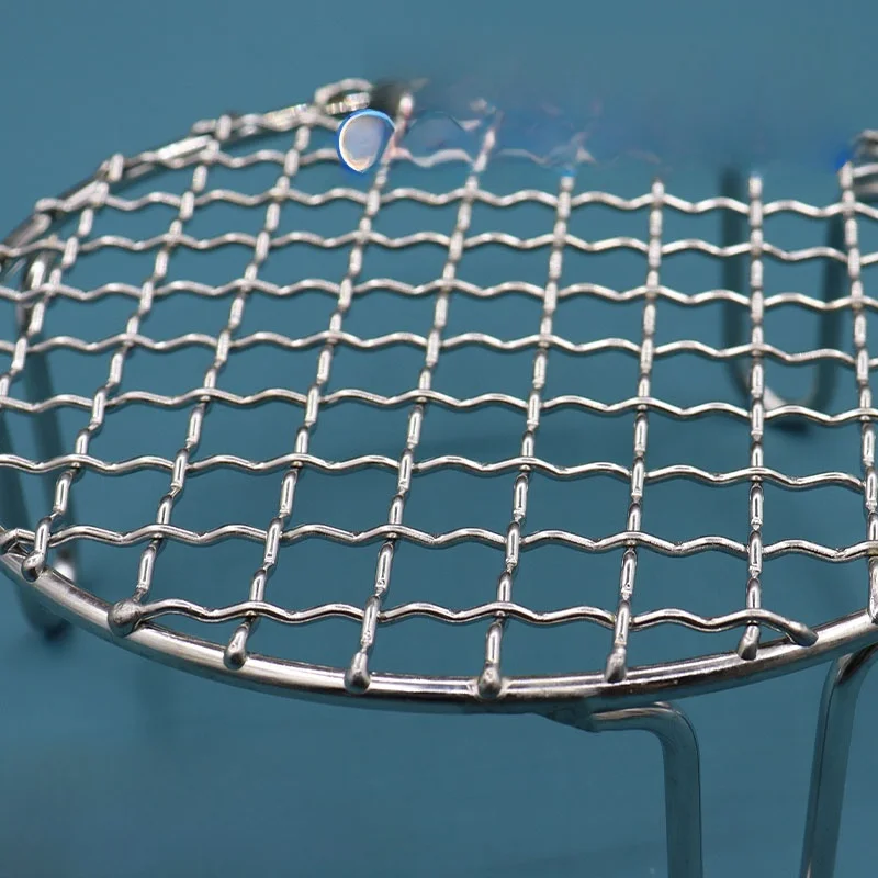 Food ade 304 Stainl Steel round High Leg Air Fryer Oil Drain Bacon ill Ra Square id Drng Net Charcoal ill Roas...