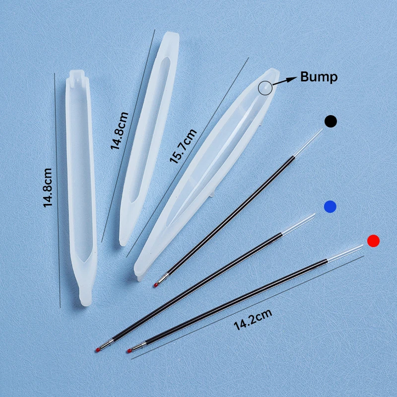 Kit Moules Résine Époxy Pour Stylos - 6 Moules Silicone + 15 Recharges - DIY Art Et Artisanat - Création Stylos Personnalisés