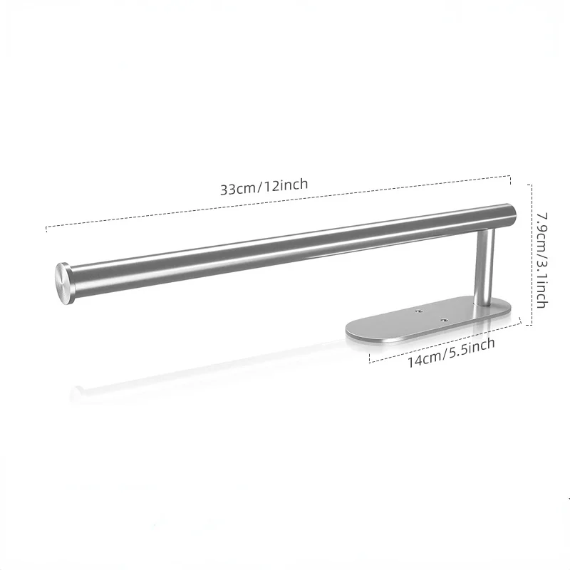 Wall Mount Toilet Towel Paper Holder Adhesive Black Silver Kitchen Roll Paper Stand Hanging Napkin Rack Bathroom Accessories WC