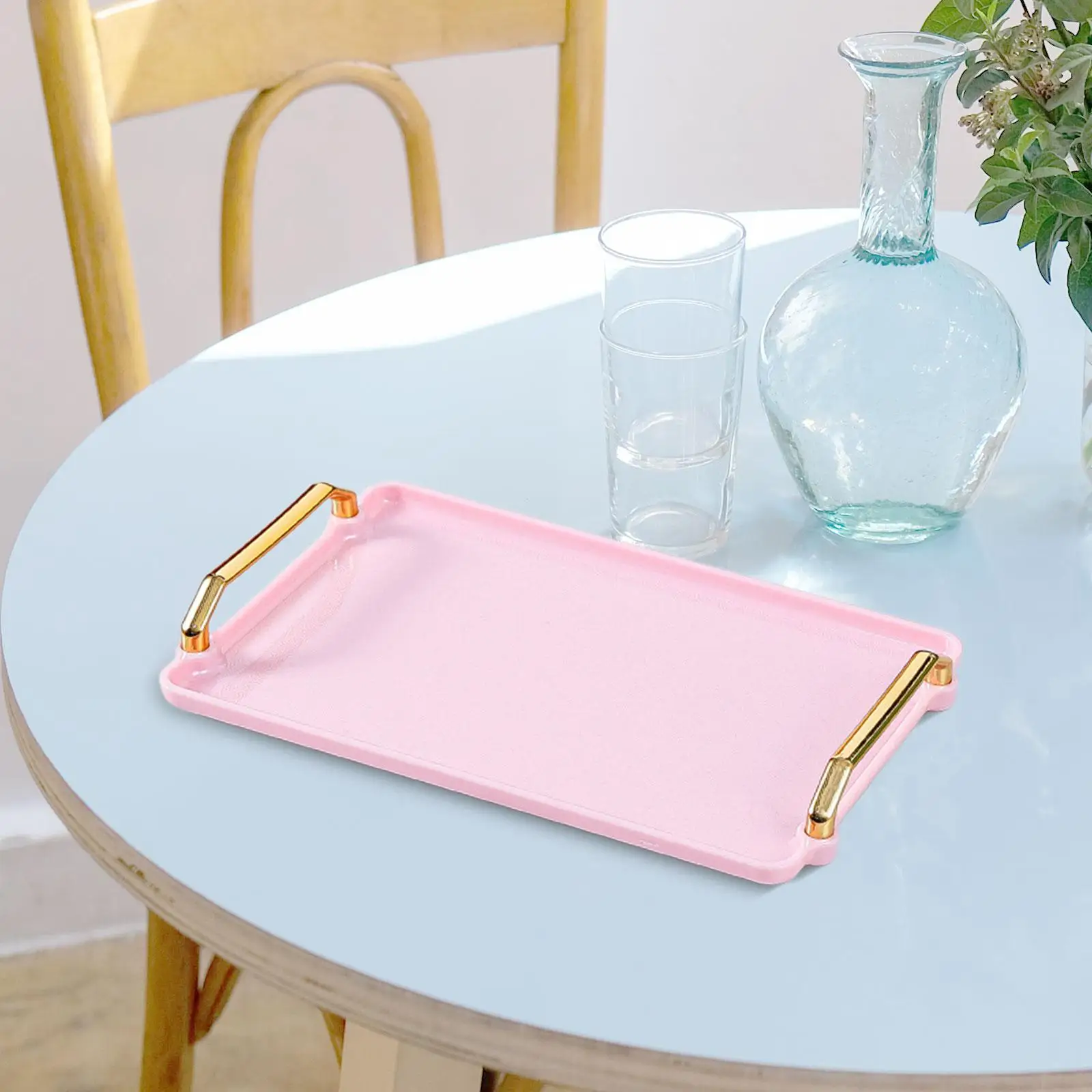 Rectangle Serving Tray Luxury Multipurpose Rectangular Art Tray Platter for Snacks Meals Breakfast Coffee Table Bathroom Vanity 4