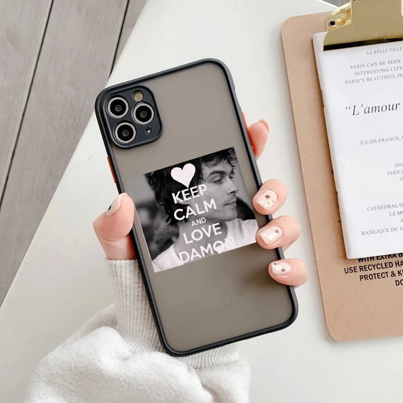 Vampire Diaries Damon Matte Shockproof Phone Case - Stylish & Durable Protector