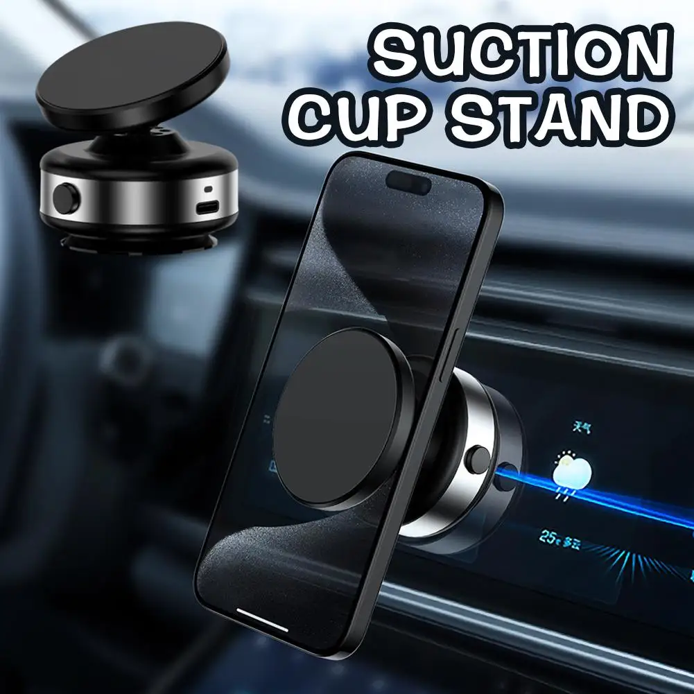thumbnail interactive-video image 1 of Magnetic Vacuum Adsorption Car Mount - Foldable 360° Rotating Aluminum 1 of 14