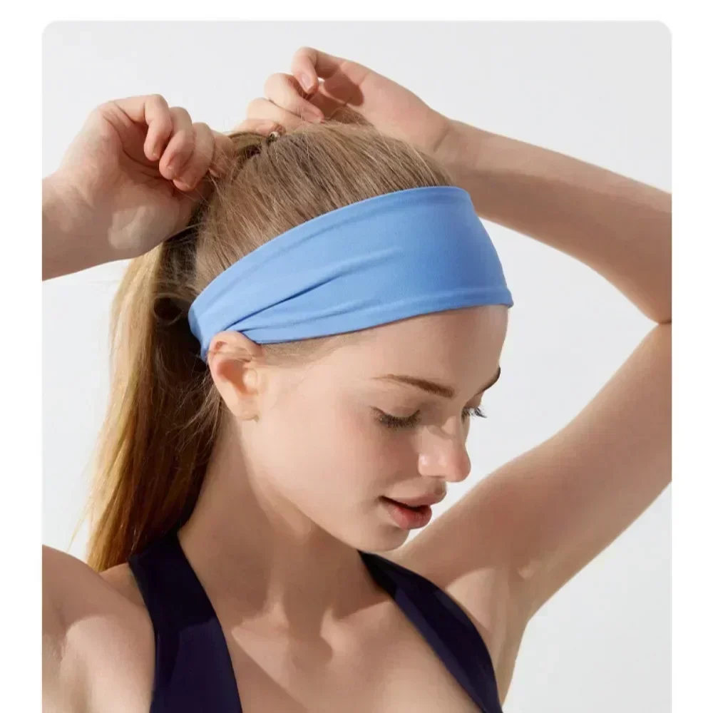 Lightweight breathable sweat-absorbent high elasticity yoga sports hair tie for women's hair
