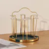 Cup Drying Rack Stand with Drainboard Tray Portable Drinking Glass Drainer Stand, Mug Draining Organizer for Home Bar Kitchen 2