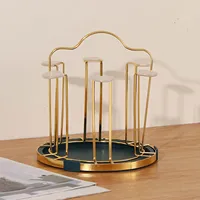 Cup Drying Rack Stand with Drainboard Tray Portable Drinking Glass Drainer Stand, Mug Draining Organizer for Home Bar Kitchen 2