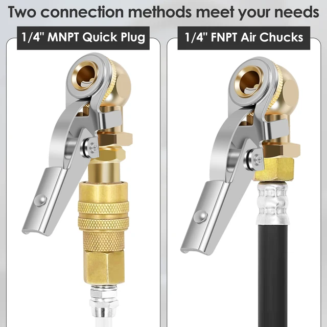 Tubo Di Gonfiaggio Per Pneumatici - Rilascio Rapido, Compatibile Con Compressori Portatili - Foto 8