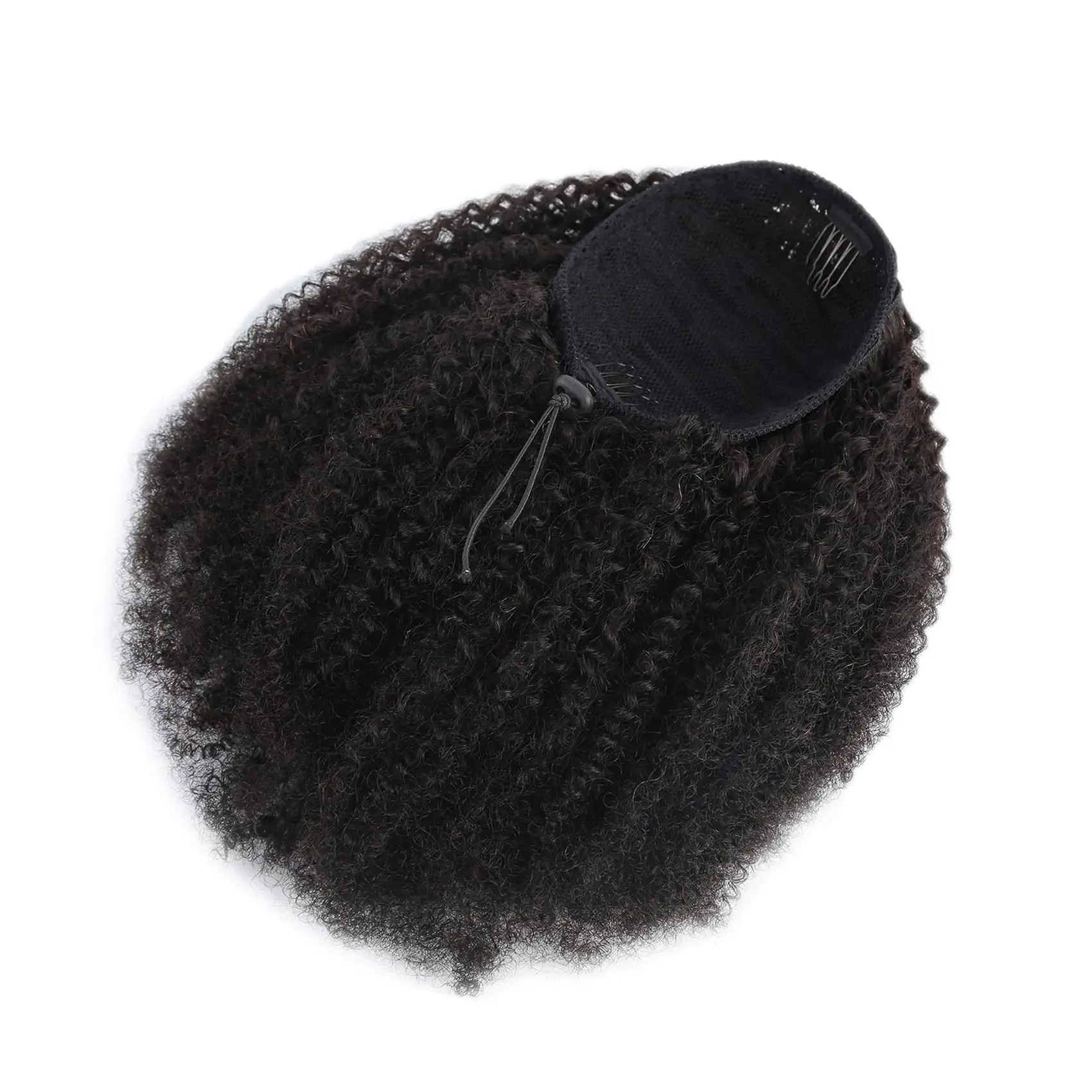 Drawstring Ponytail Human Hair 4c Afro Kinky Curly Ponytails Real Mongolian Remy Hair Pony tail Clip In Extensions Bundles 100g