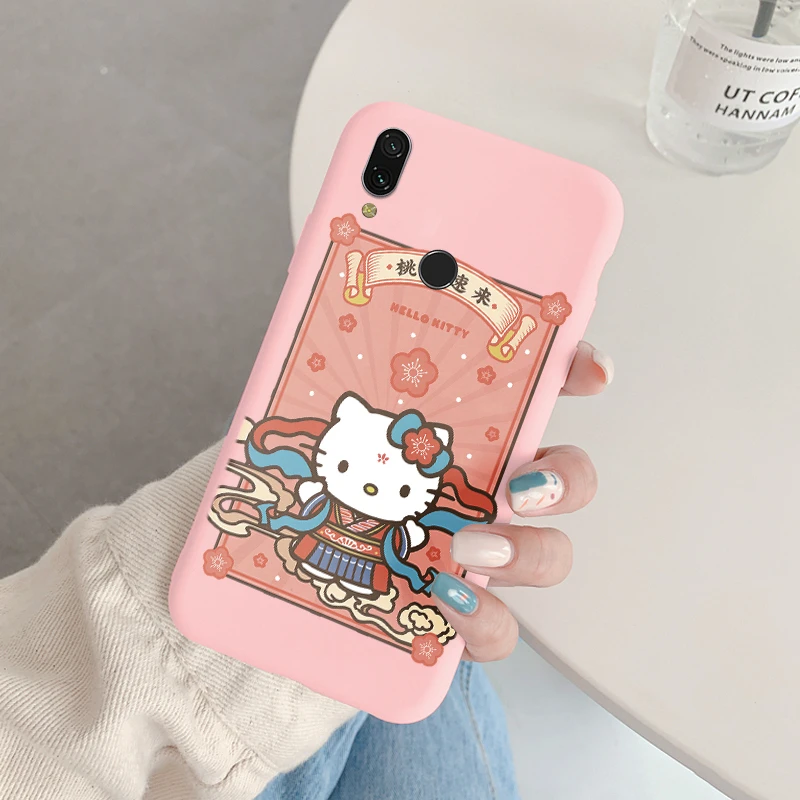 thumbnail image 1 of Funda de teléfono de dibujos animados para Xiaomi Redmi 7 7A Note 7 Pro, bonita funda trasera de silicona tpu anticaída, Cinnamoroll Kuromi, Hello Kitty, 1 of 5