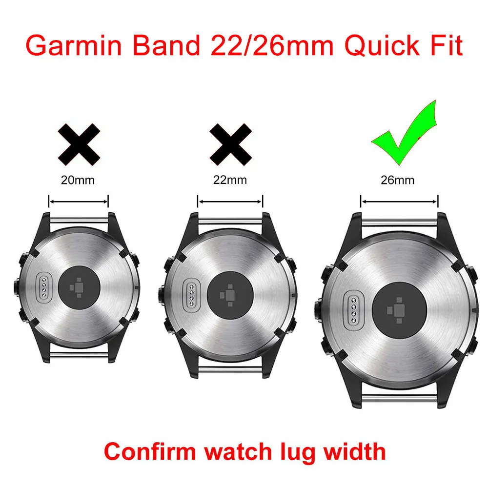 22 26mm  Ǹ  Garmin Fenix 7X 7 Pro Ʈ, Forerunner 935 Fenix 3 3 HR 6 6X 5 5X ð  Easyfit