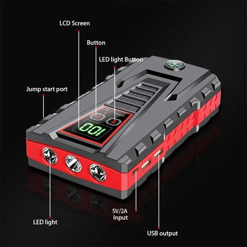 2025 Nuovo avviamento di emergenza per auto 99800mAh 5000A | 12V per Benzina/Diesel | Power Bank/Protezione intelligente - immagine 5