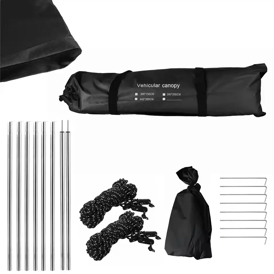 Car Side Awning Rooftop Tent Waterproof Side Tent 5-8 People Outdoor Camping Anti-UV Shelter Shade Suv Jeep Car Roof Top