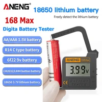 ANENG 168Max Digital Lithium Battery Capacity Tester Universal test Checkered load analyzer Display Check AAA AA Button Cell 1