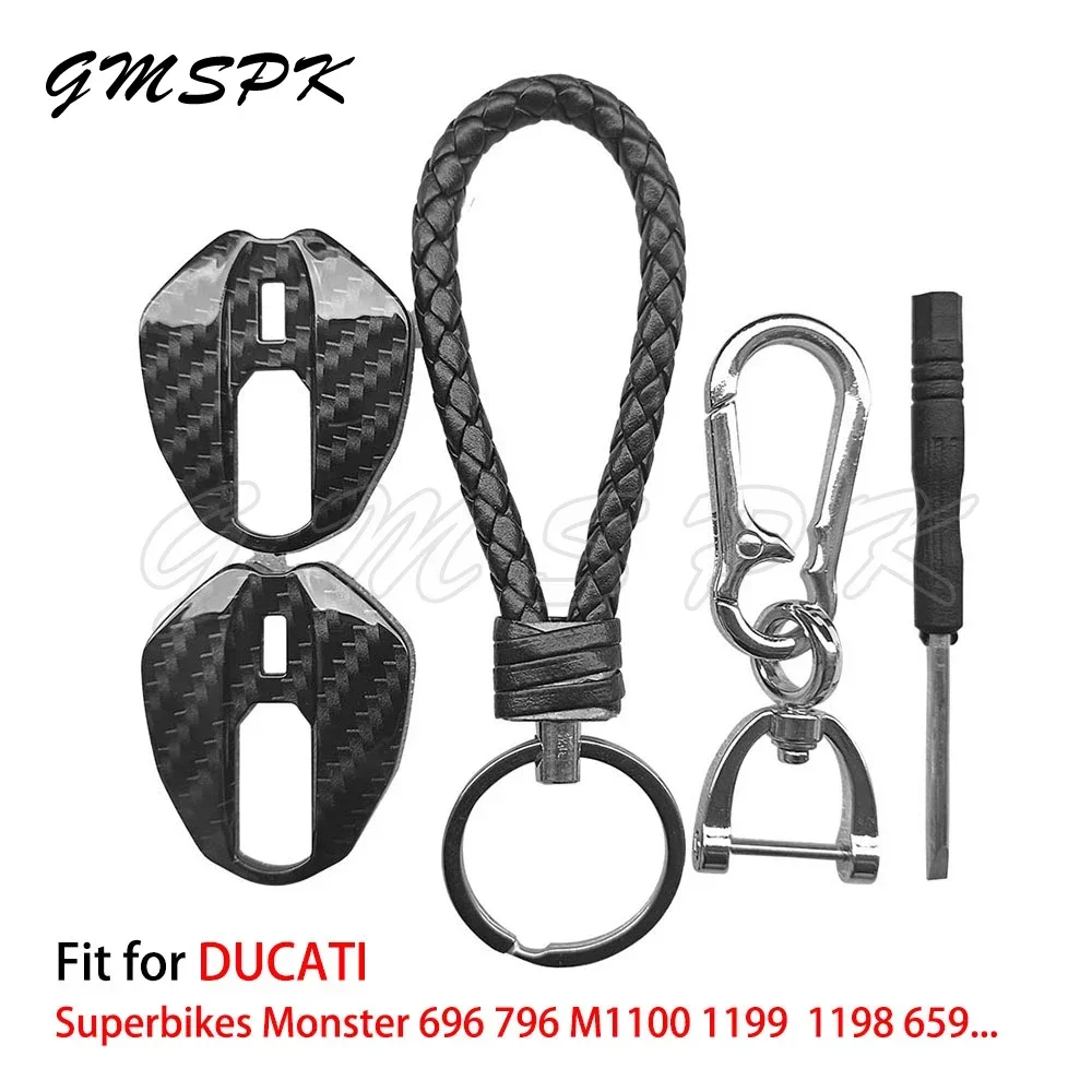 DUCATI 슈퍼 바이크 몬스터 696 796 M1100 1199 1098 1198 659 656 795 키 커버 케이스, 쉘 보호 키링 키체인