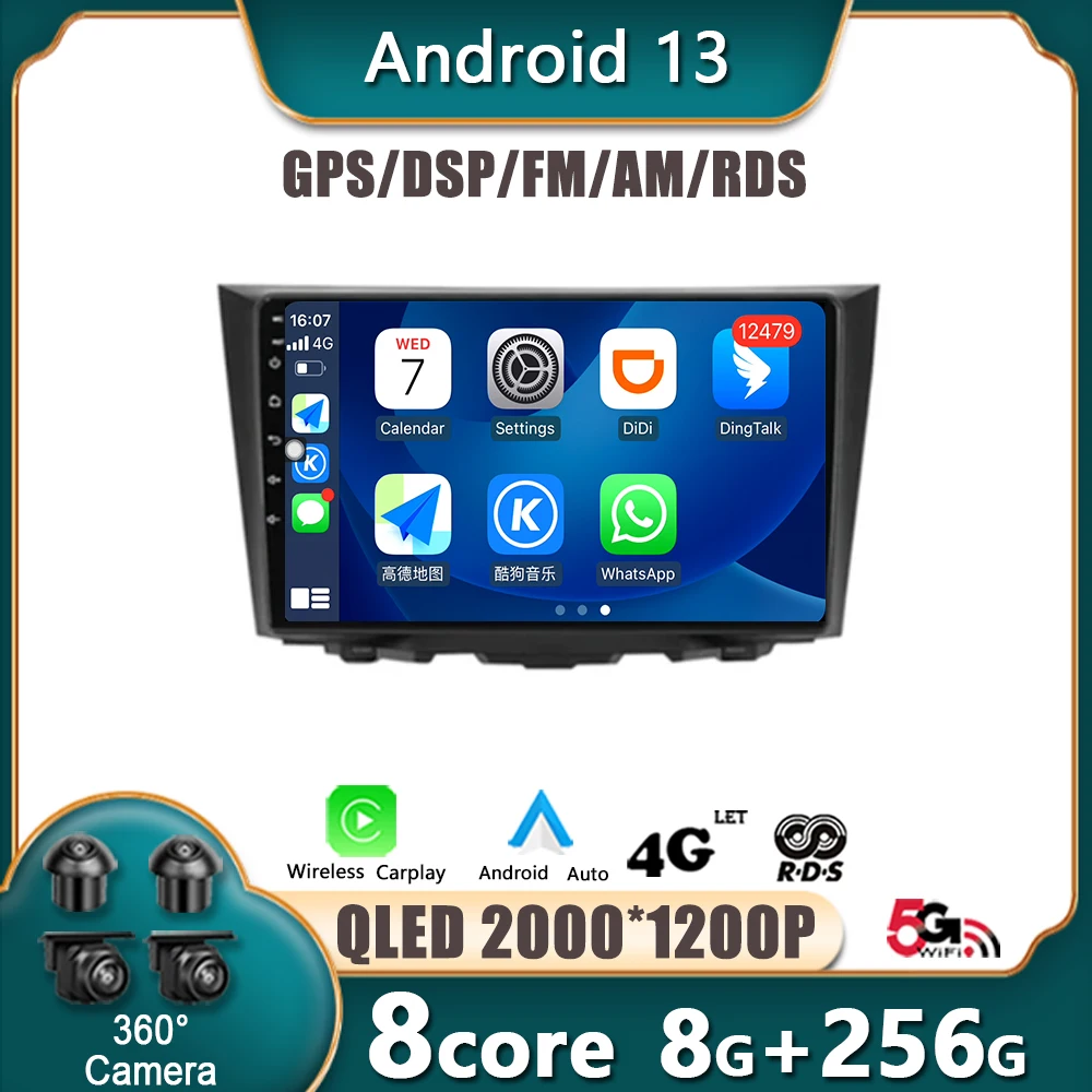 

Android 13 8G 256G для Suzuki Kizashi 2009-2015, автомобильное радио, GPS-навигация, стерео, QLED, мультимедийный видеоплеер, головное устройство CarPlay