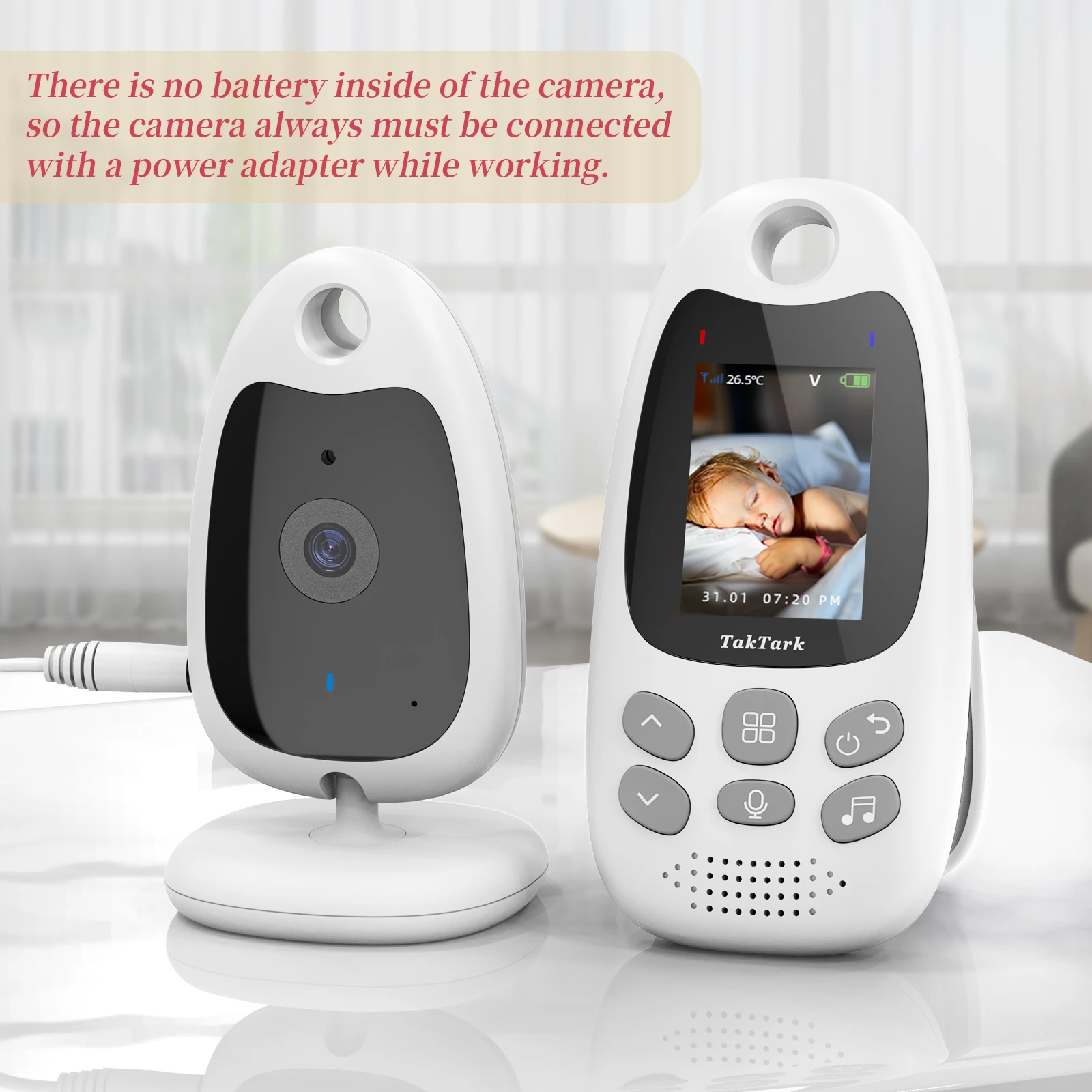 Babyphone vidéo sans fil, écran 2.0 , vision nocturne LED IR, caméra de  sécurité, surveillance de la température, communication bidirectionnelle,  avec 8 berceuses, pour bébé - AliExpress
