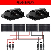 Boîte de jonction photovoltaïque RV, connecteur de câble métallique à Double trou, panneaux solaires, boîte d'étanchéité étanche pour camping-car caravane bateaux 5