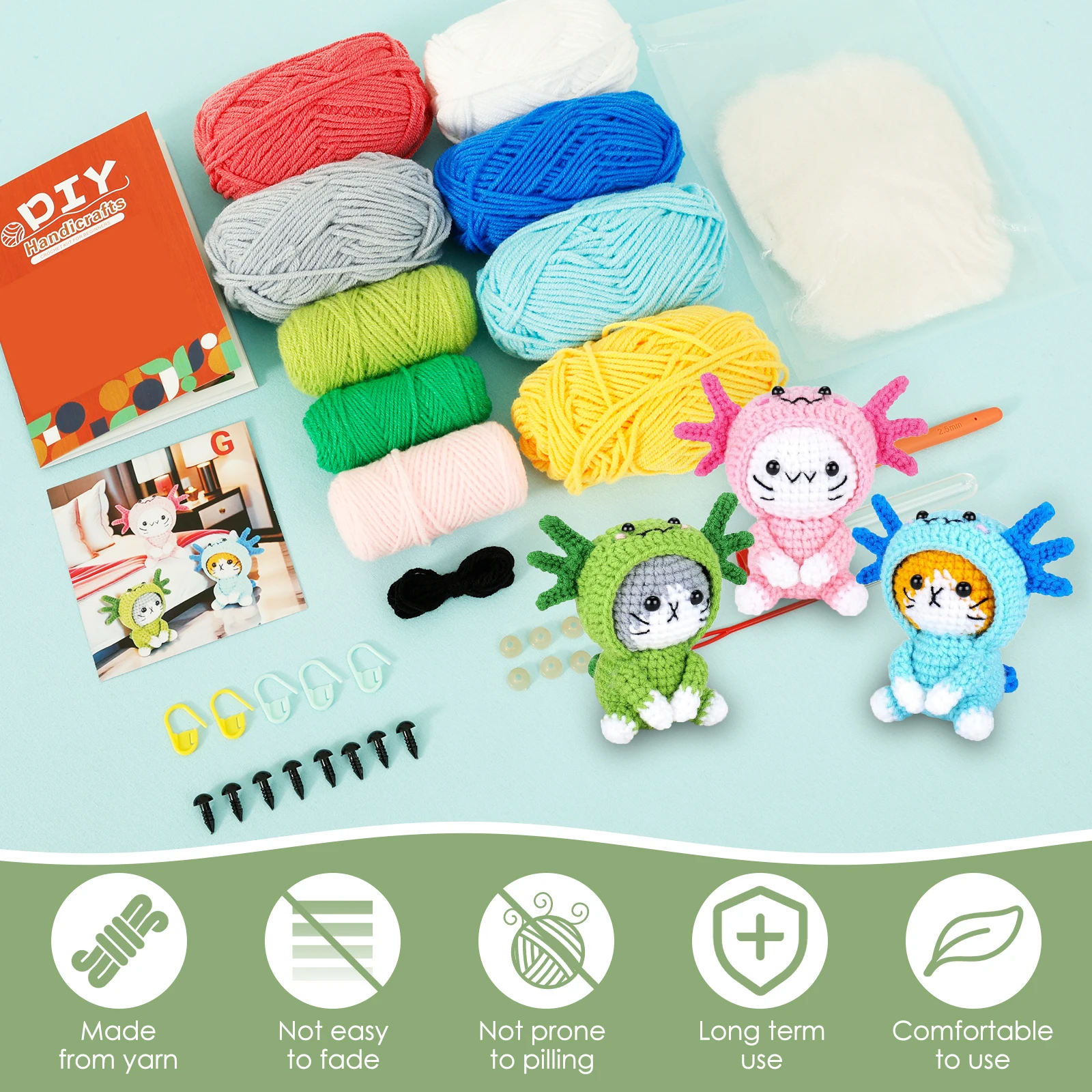 Adorable Cat Crochet Kit for Beginners 15 S8a33de2287f344d3a2ee277cb5fbd098j