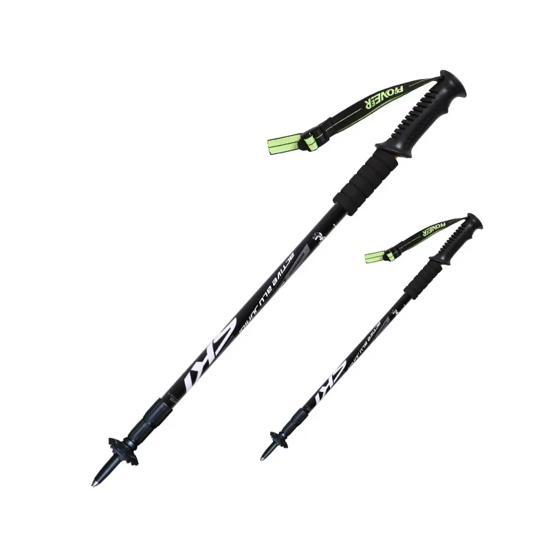 1PCS Ultralight Folding Multifunction Trekking Pole Portable Anti Shock Alpenstock Snow Walking Stick Outdoor Climbing Hiking 3