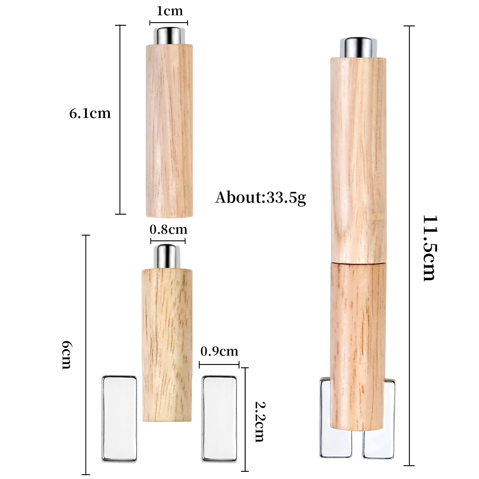 4 In 1 Detachable Multifunctional Combination Magnetic Stick Cylindrical Suction Nail Art Cat Eye Super Strong Magnet Nail Tools